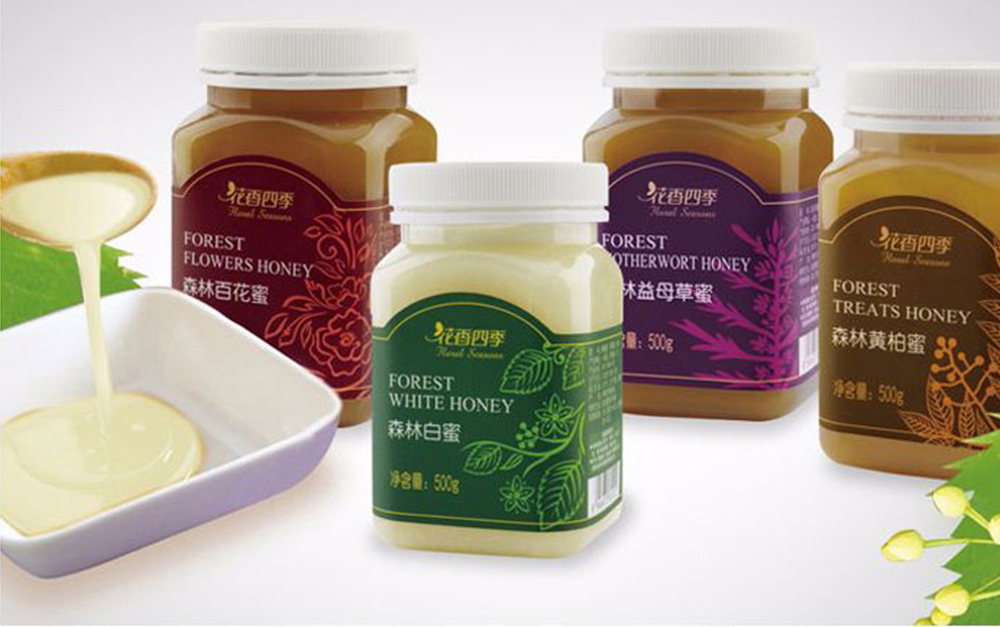 花香四时蜂蜜外包装设计